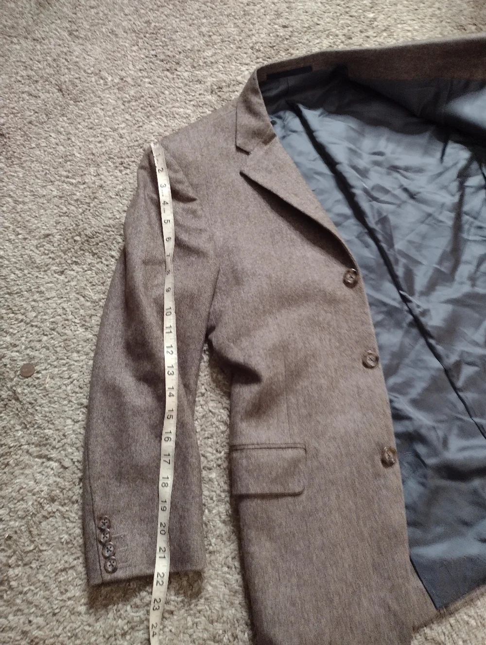 Burberry London Sport Coat Mens 37R Brown Houndstooth Wool Blazer Jacket B9